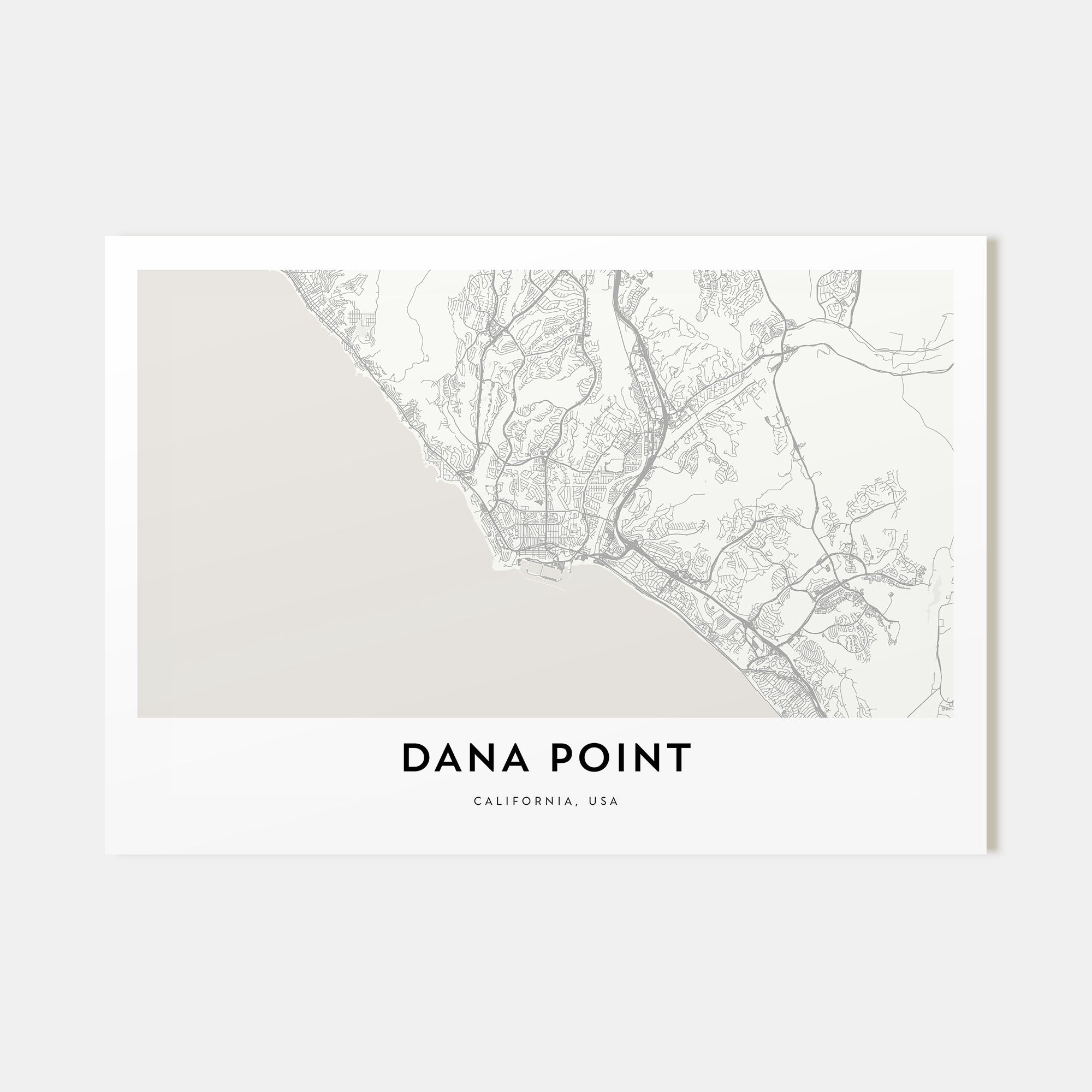 Dana Point Map Landscape Poster