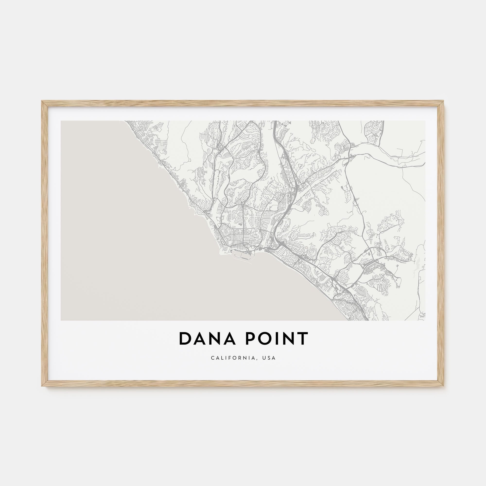 Dana Point Map Landscape Poster