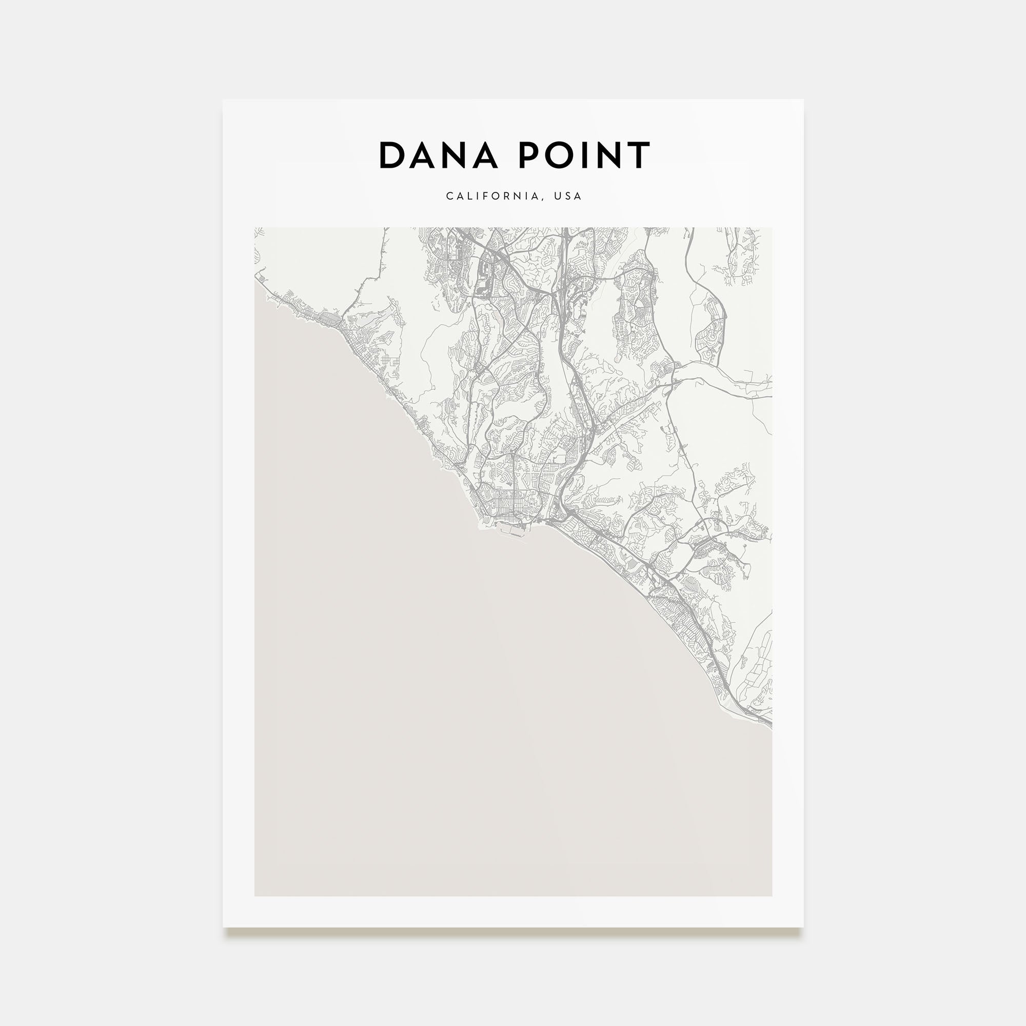 Dana Point Map Portrait Poster