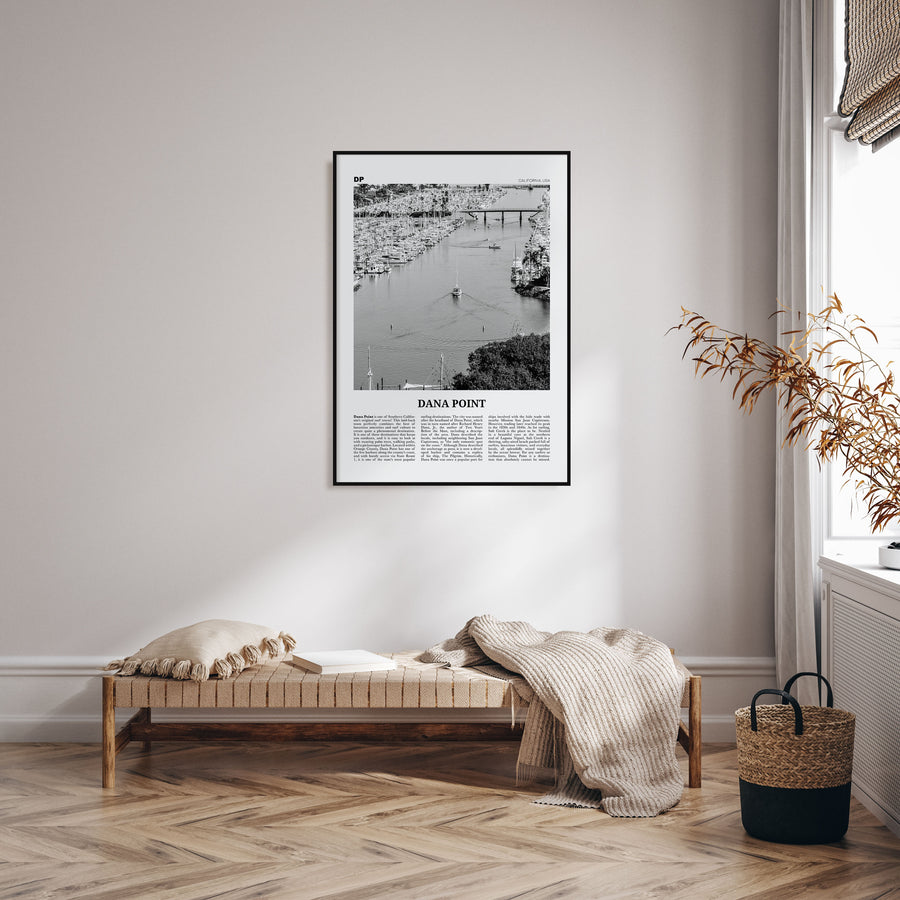 Dana Point Travel B&W Poster