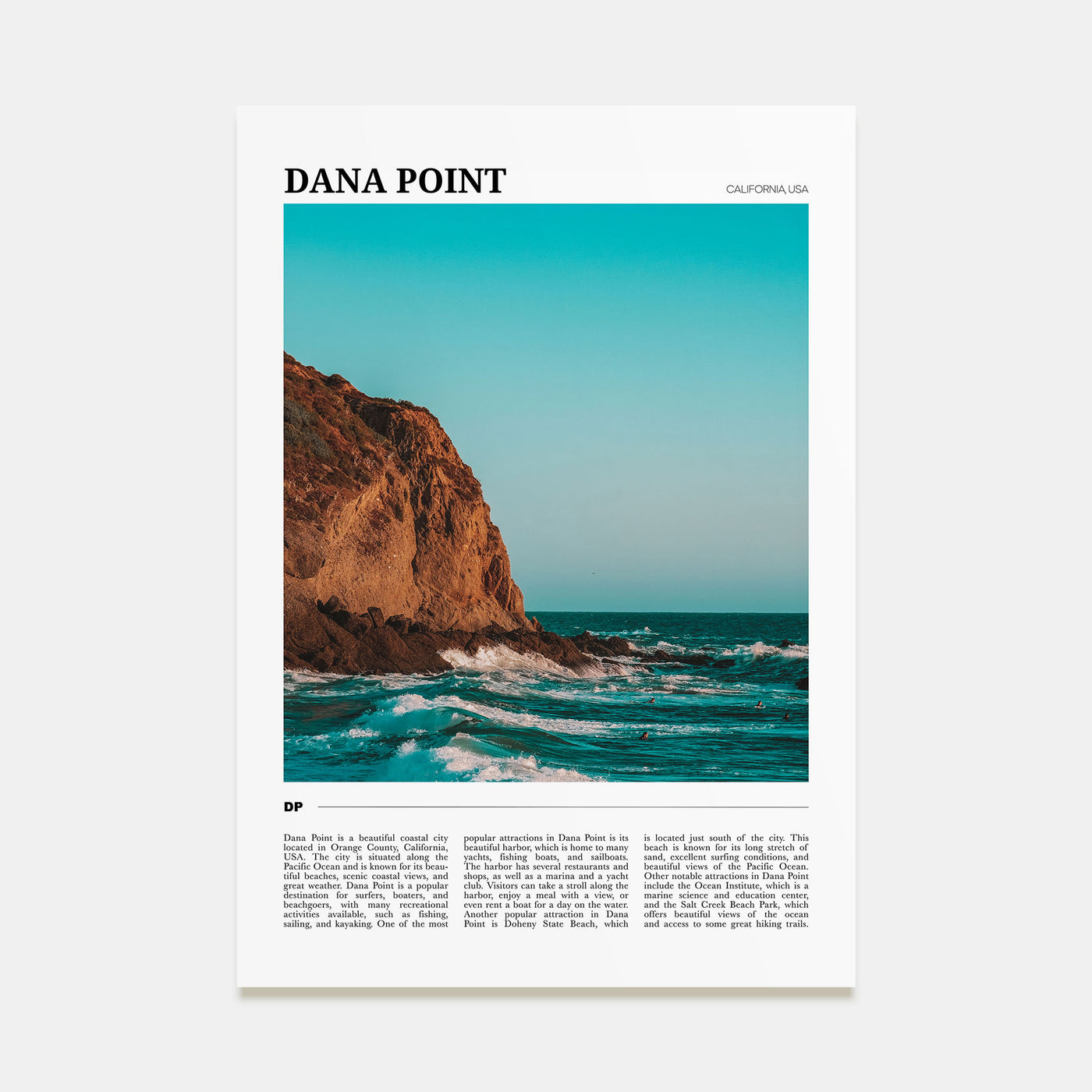 Dana Point Travel Color Poster