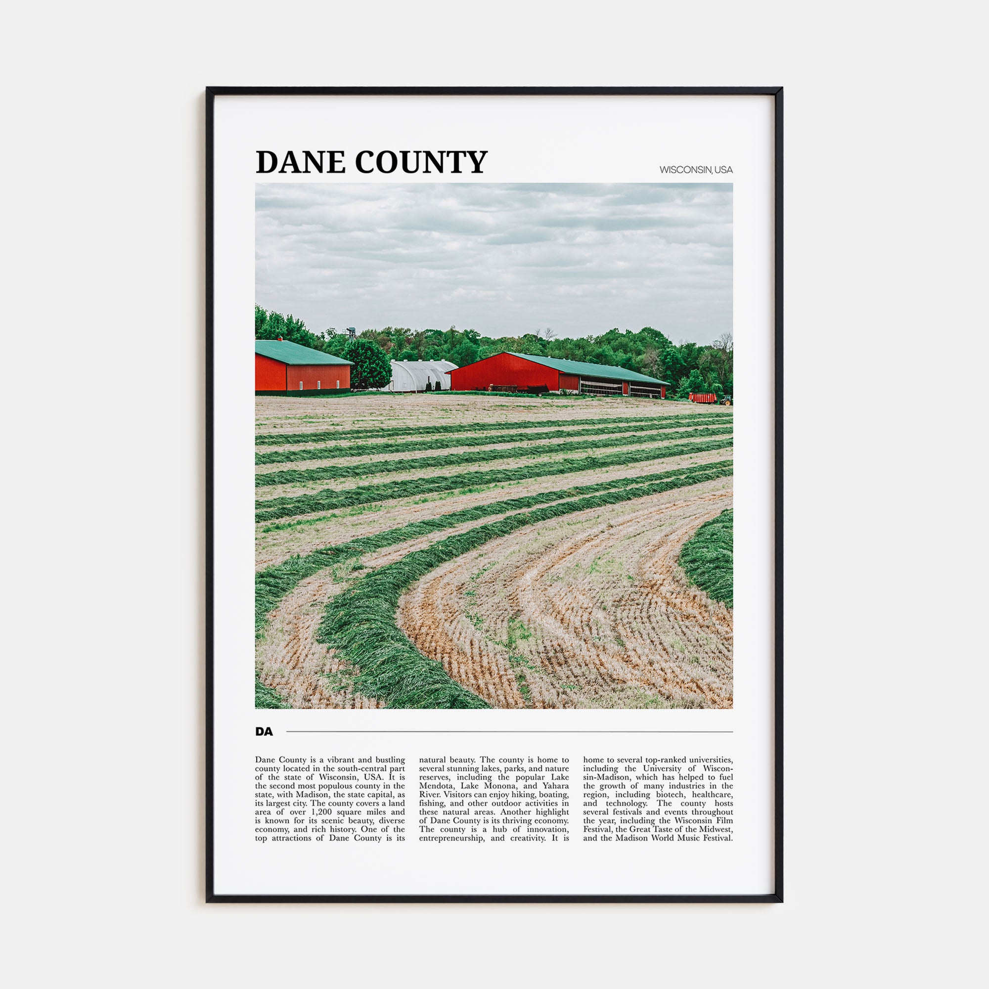 Dane County Travel Color Poster