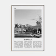 Danville, California Travel B&W Poster