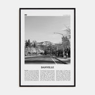 Danville, California Travel B&W Poster