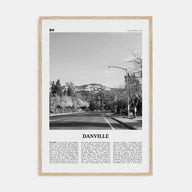 Danville, California Travel B&W Poster