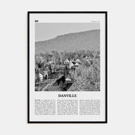 Danville, Vermont Travel B&W Poster