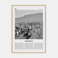 Danville, Vermont Travel B&W Poster