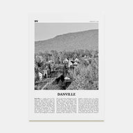 Danville, Vermont Travel B&W Poster