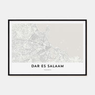 Dar es Salaam Map Landscape Poster