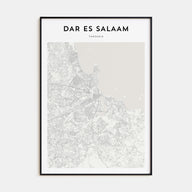 Dar es Salaam Map Portrait Poster