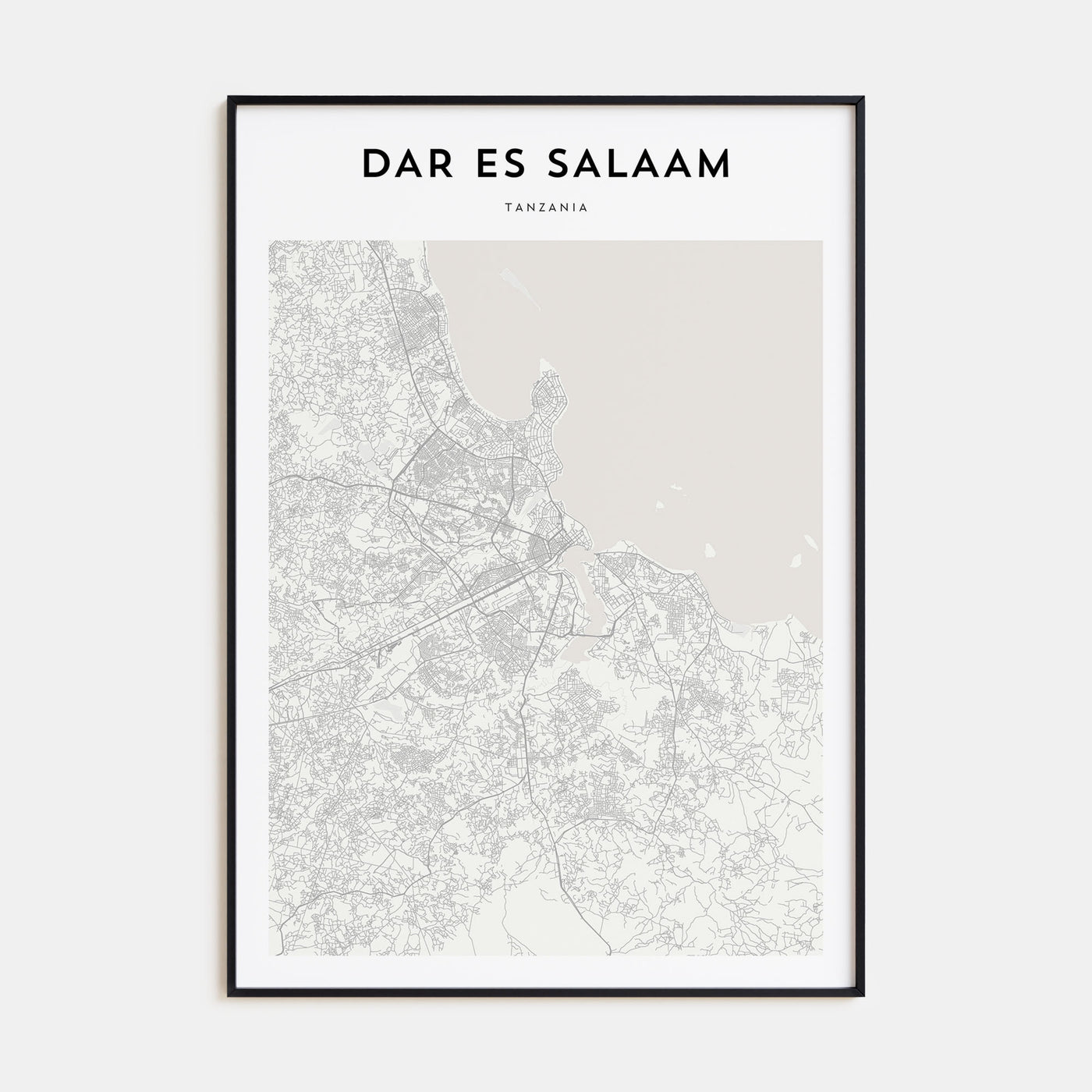 Dar es Salaam Map Portrait Poster