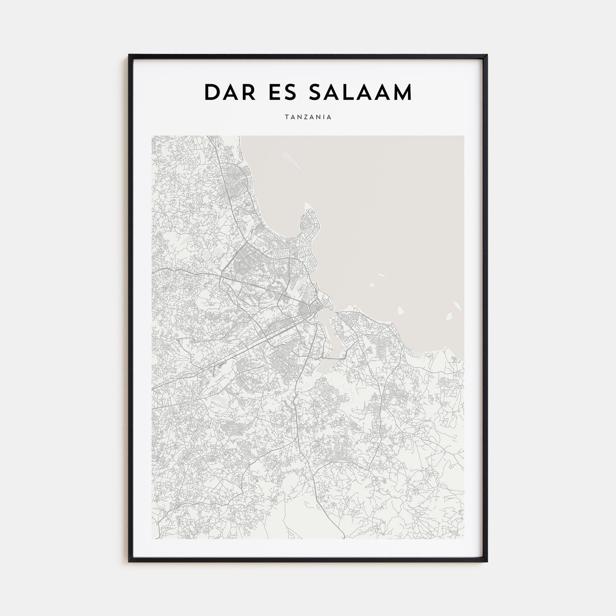 Dar es Salaam Map Portrait Poster