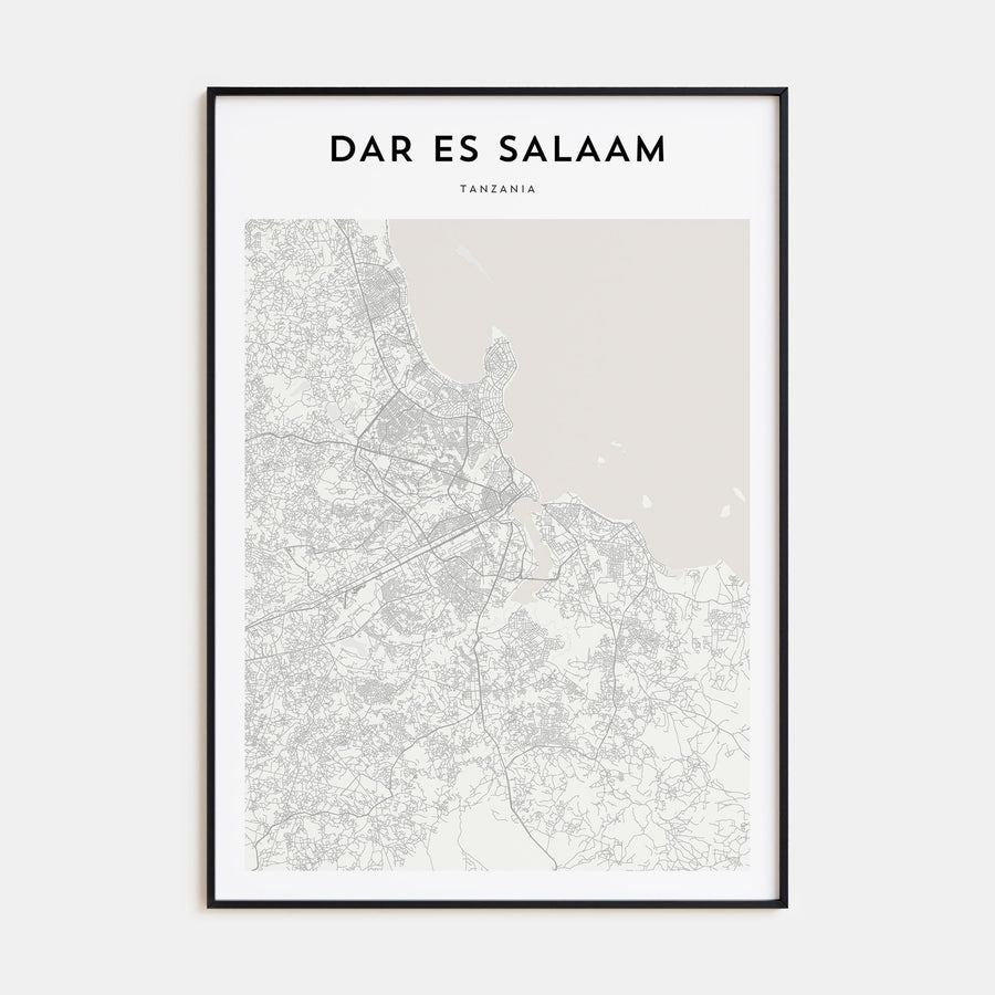 Dar es Salaam Map Portrait Poster