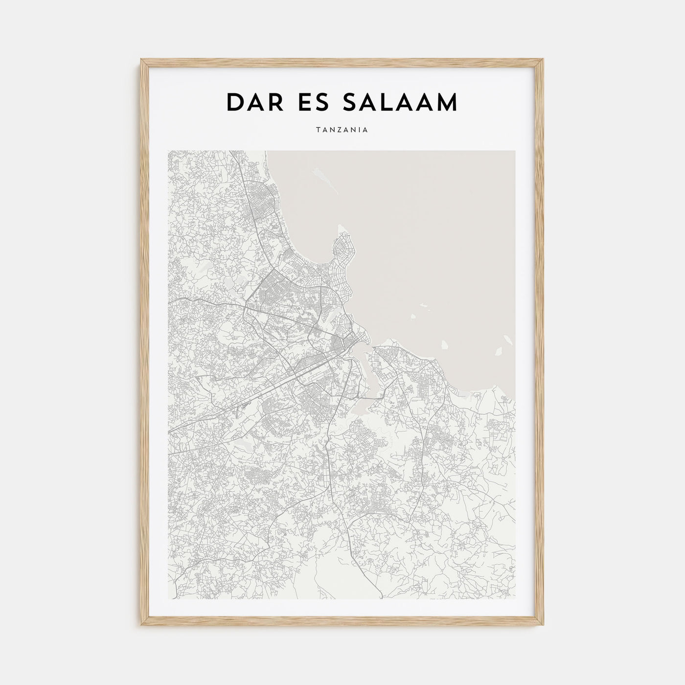 Dar es Salaam Map Portrait Poster