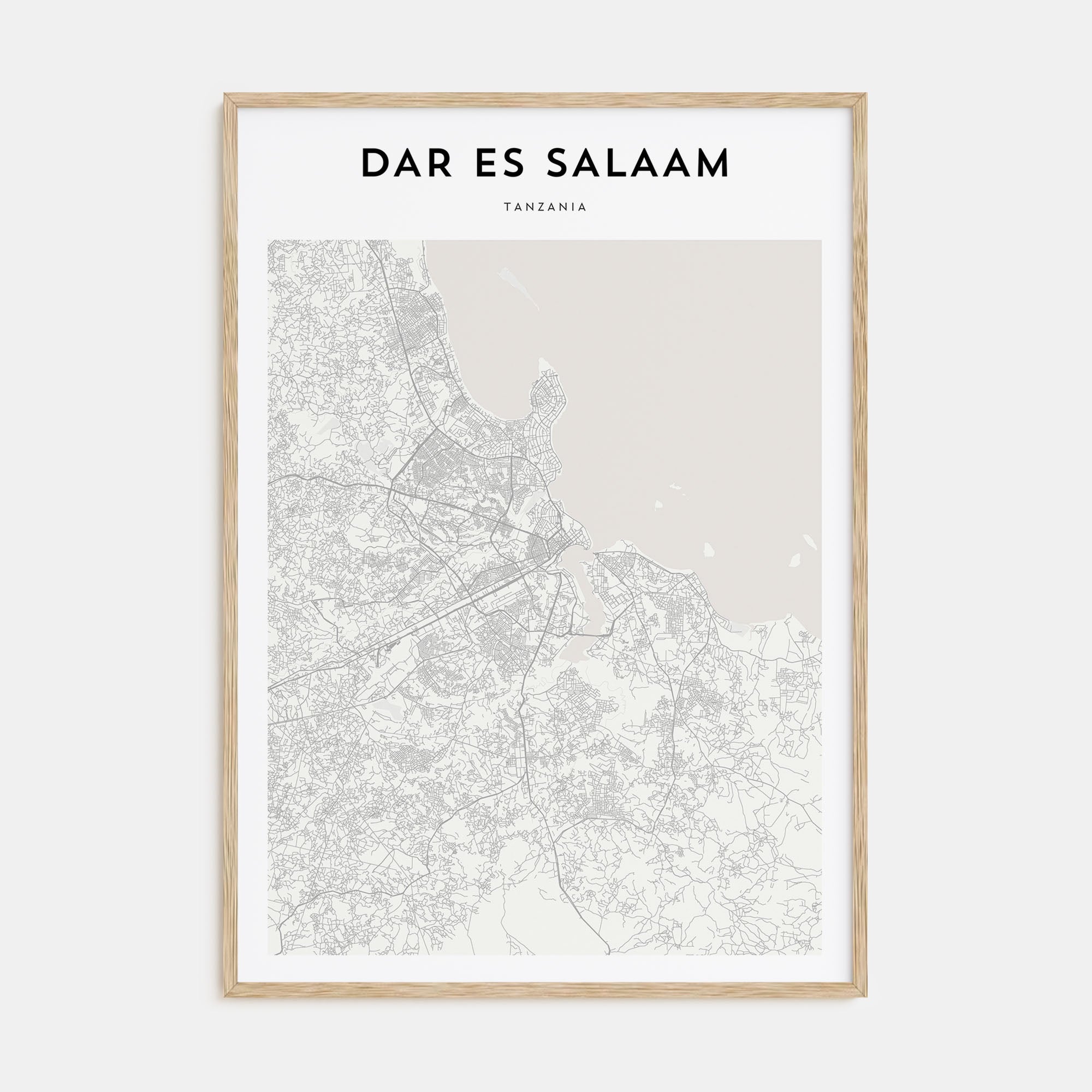 Dar es Salaam Map Portrait Poster