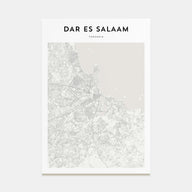 Dar es Salaam Map Portrait Poster