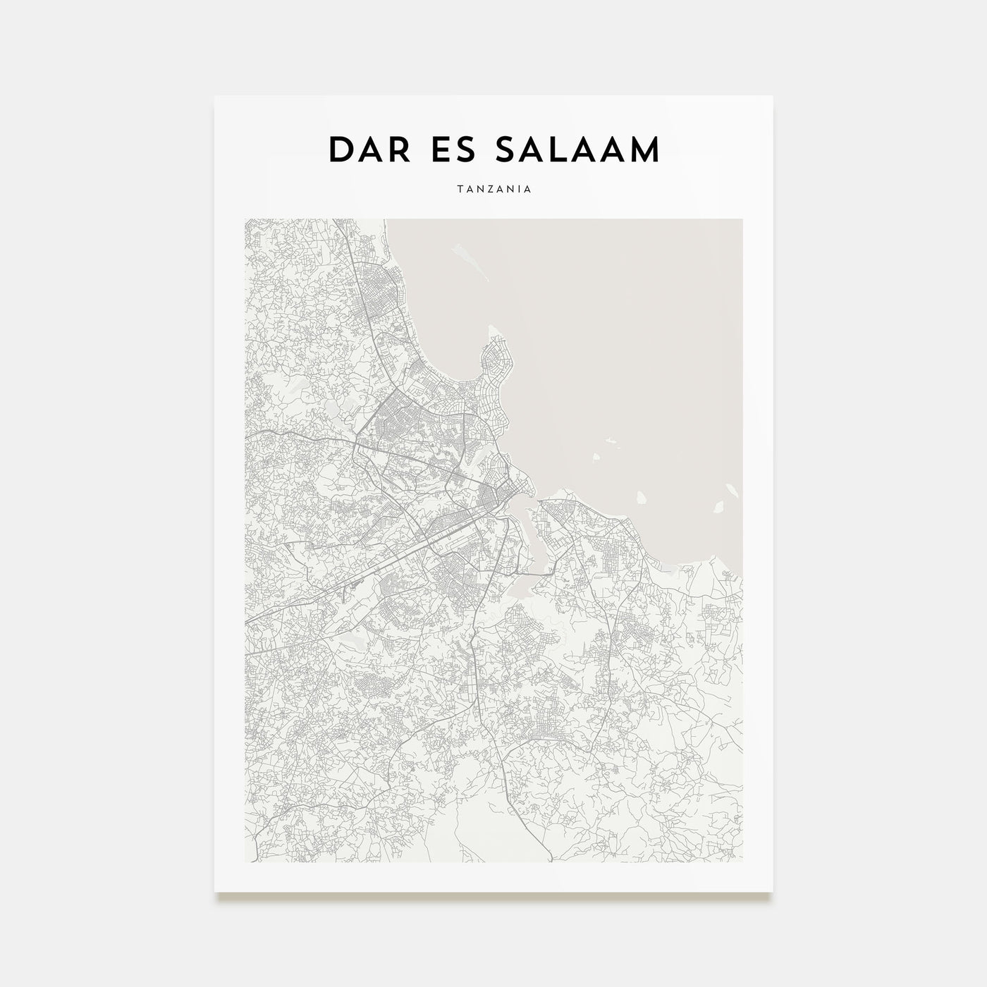 Dar es Salaam Map Portrait Poster