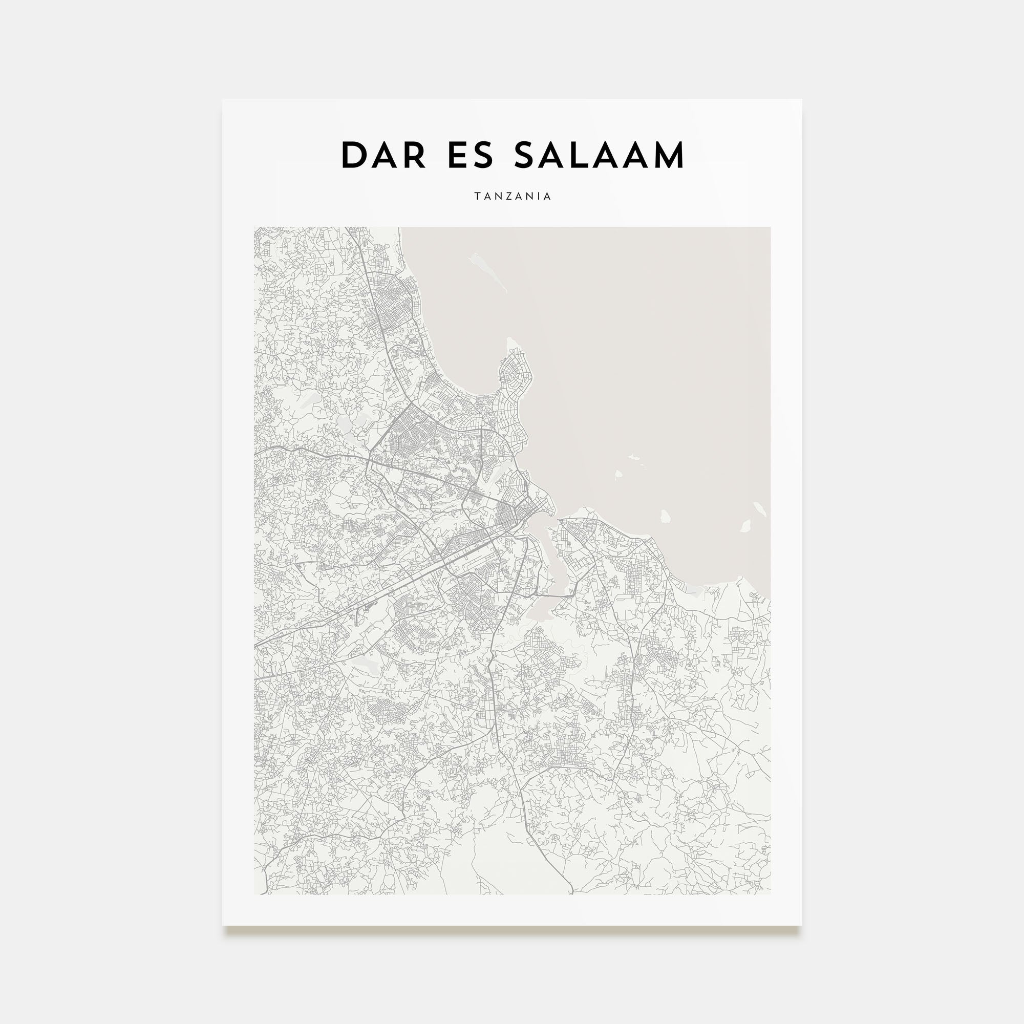 Dar es Salaam Map Portrait Poster