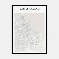 Dar es Salaam Map Portrait Poster