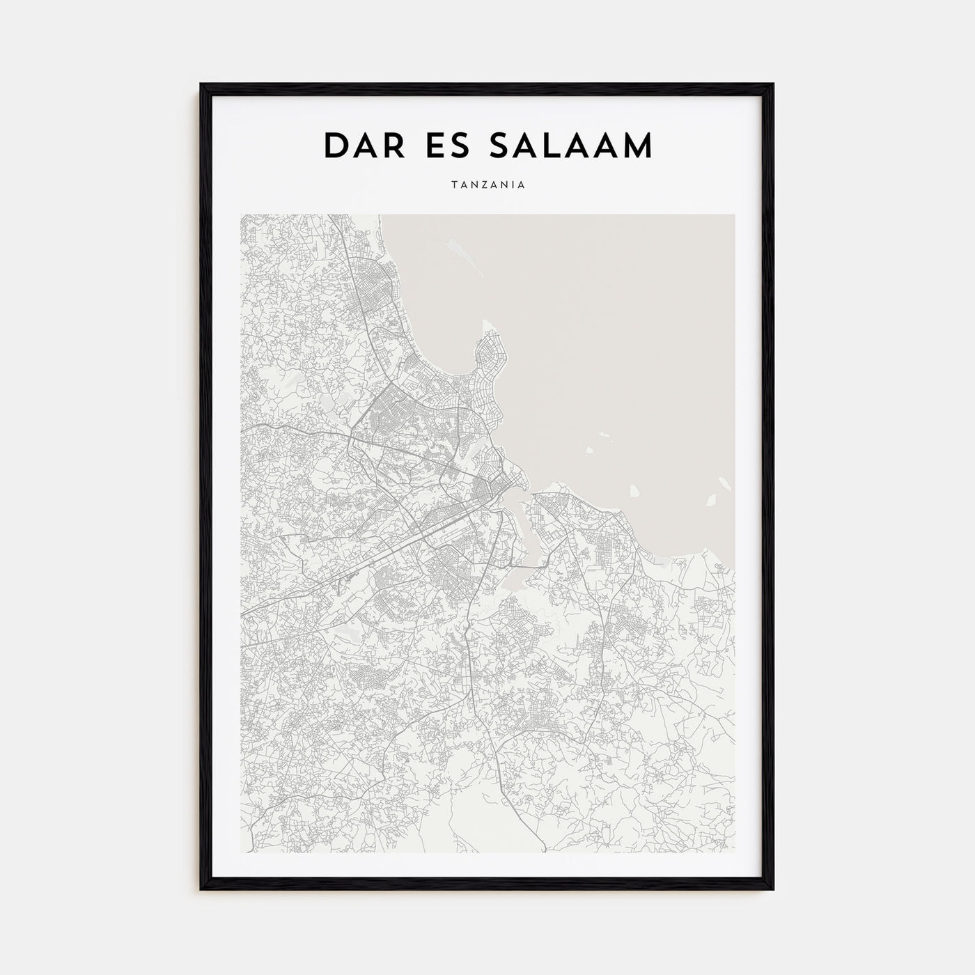 Dar es Salaam Map Portrait Poster