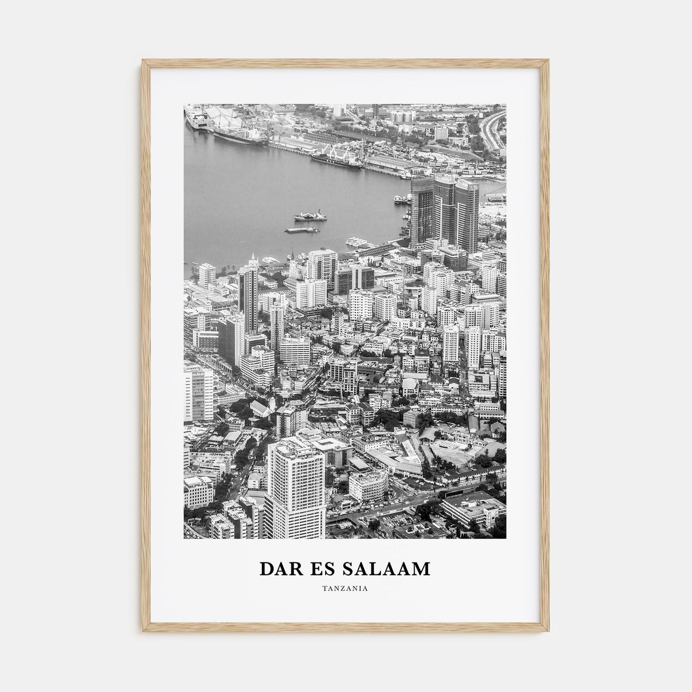 Dar es Salaam Portrait B&W Poster