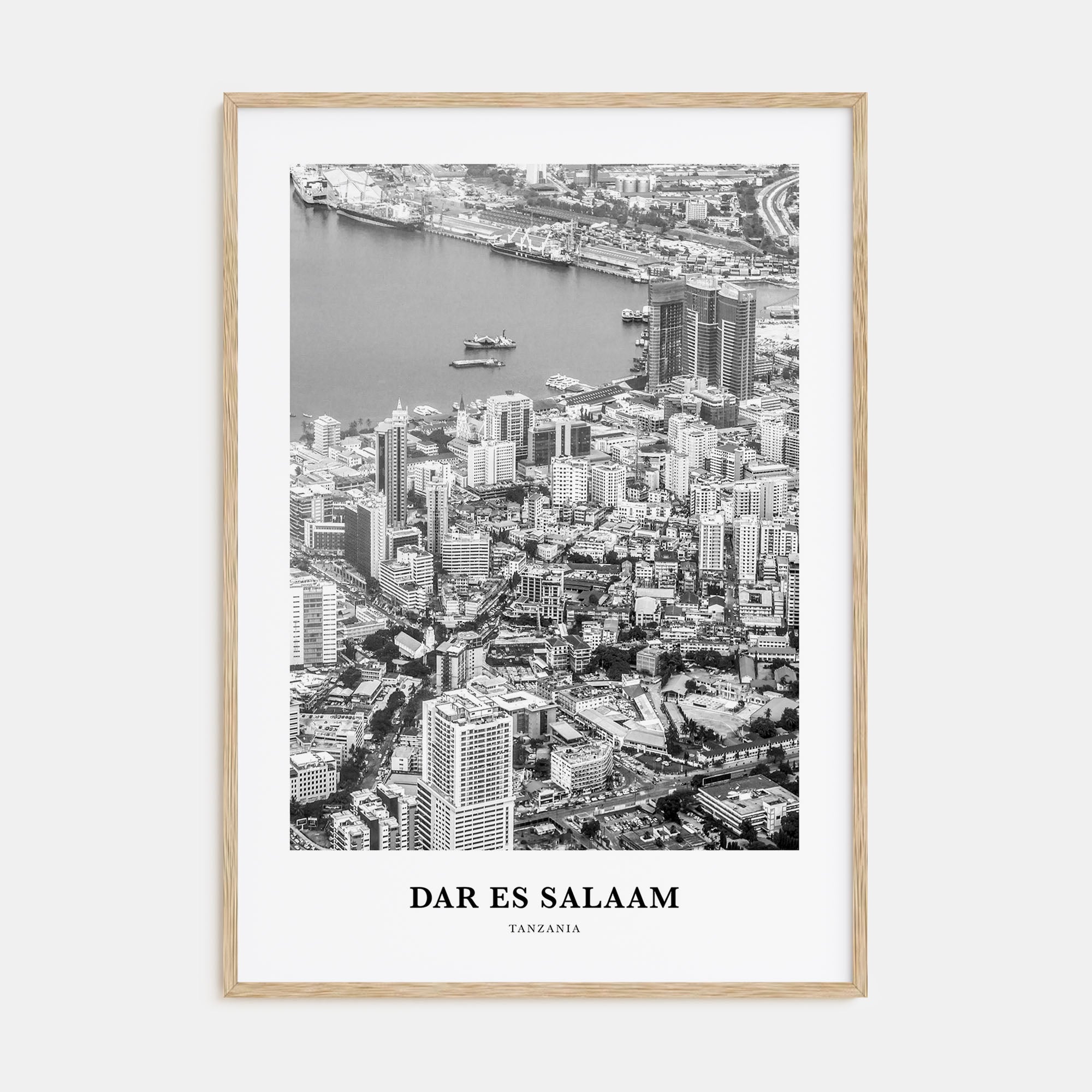 Dar es Salaam Portrait B&W Poster