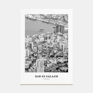 Dar es Salaam Portrait B&W Poster