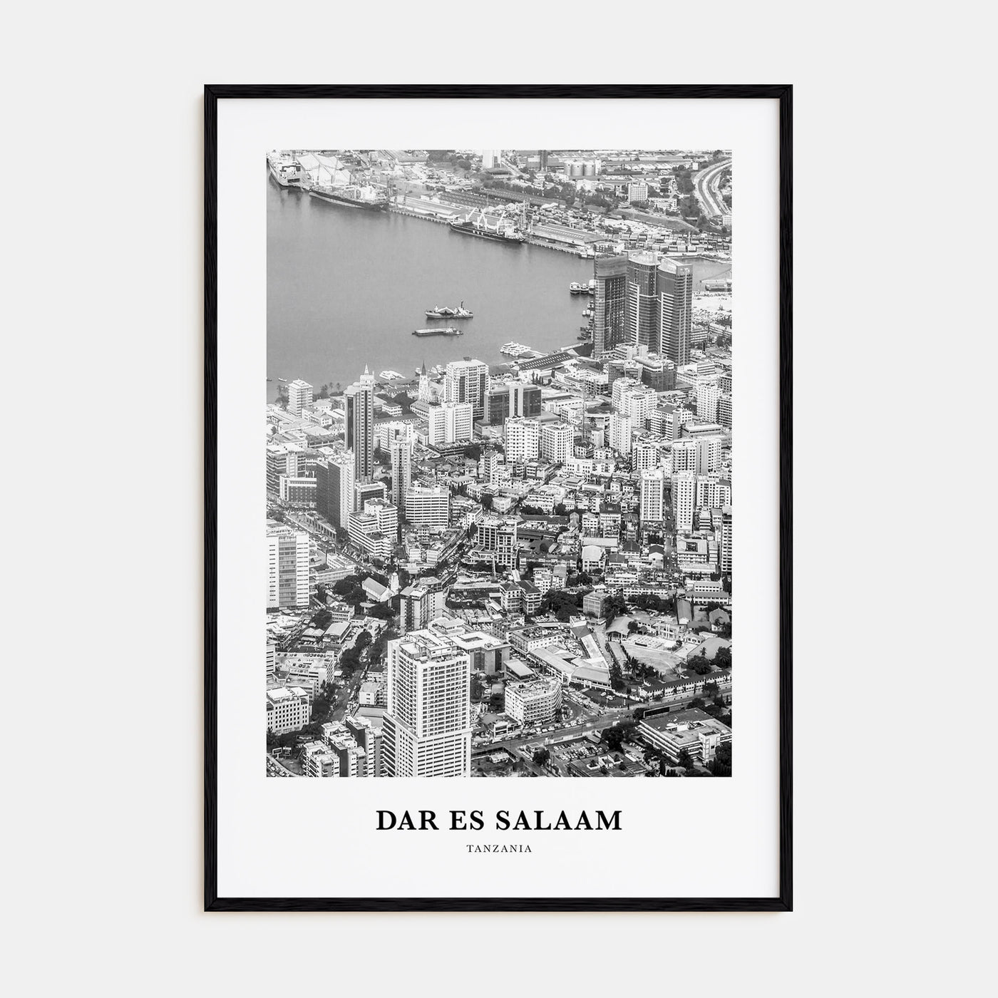 Dar es Salaam Portrait B&W Poster
