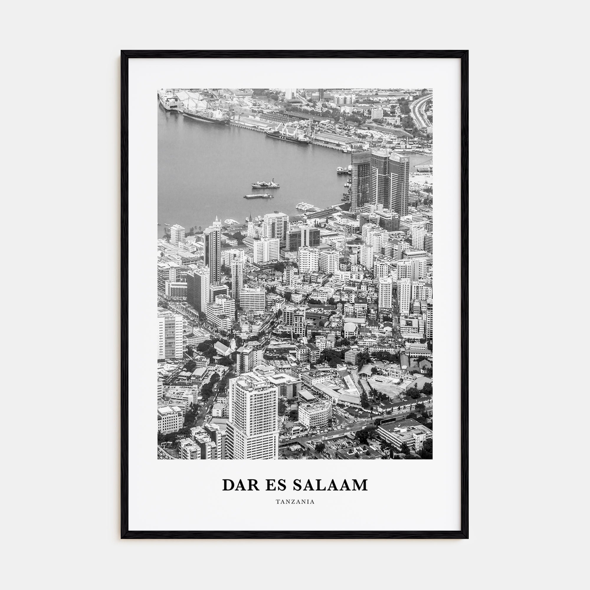 Dar es Salaam Portrait B&W Poster