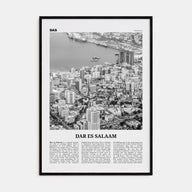 Dar es Salaam Travel B&W Poster
