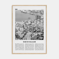 Dar es Salaam Travel B&W Poster