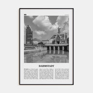 Darmstadt Travel B&W Poster