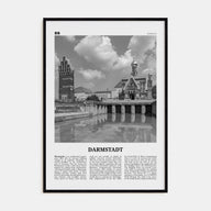 Darmstadt Travel B&W Poster