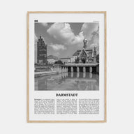 Darmstadt Travel B&W Poster