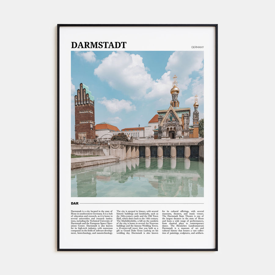 Darmstadt Travel Color Poster