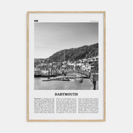 Dartmouth, England Travel B&W Poster