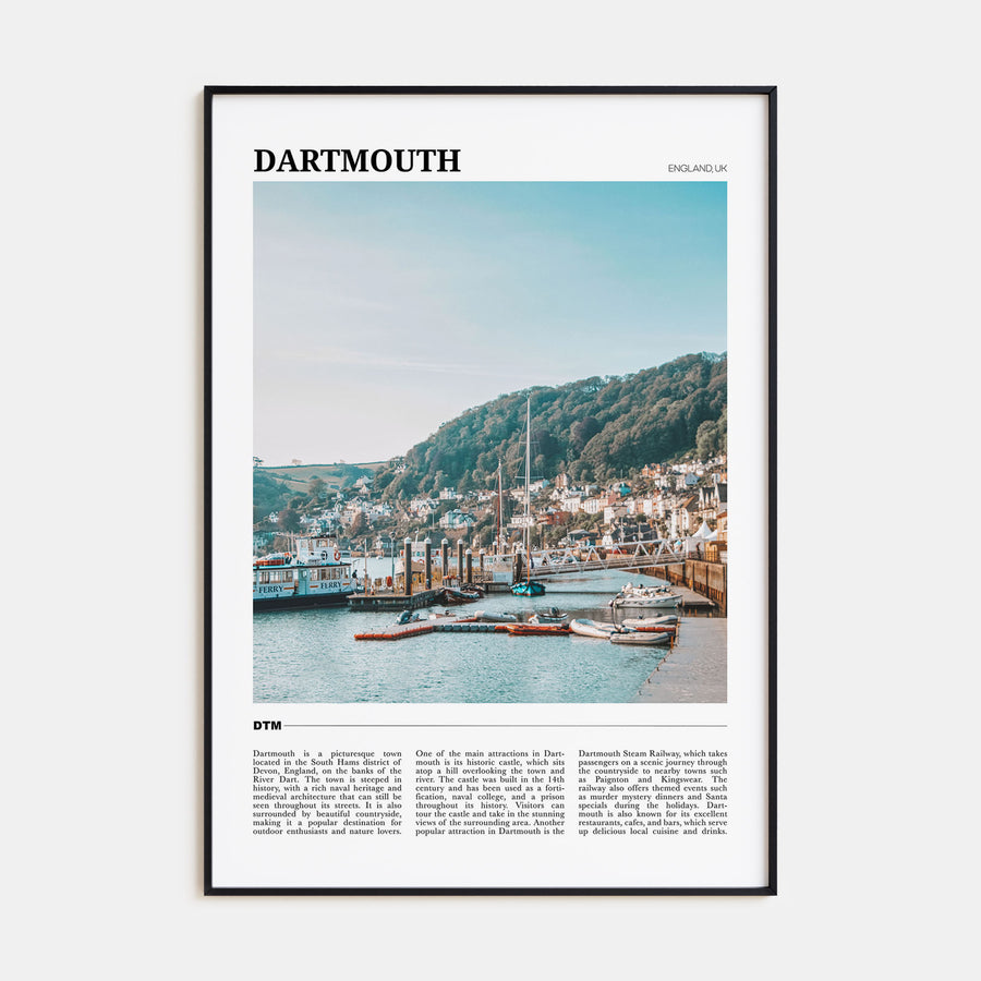 Dartmouth, England Travel Color Poster