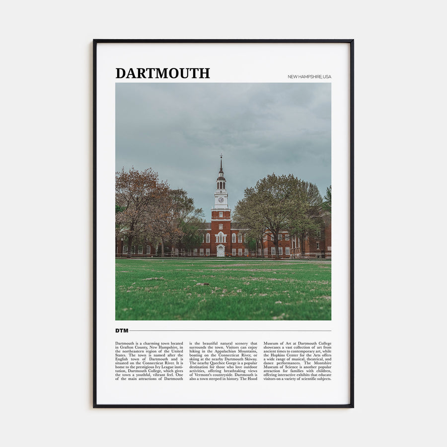 Dartmouth, New Hampshire Travel Color Poster