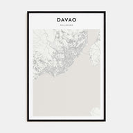 Davao Map Portrait Poster