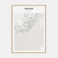 Davao Map Portrait Poster
