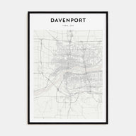 Davenport Map Portrait Poster