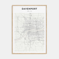 Davenport Map Portrait Poster