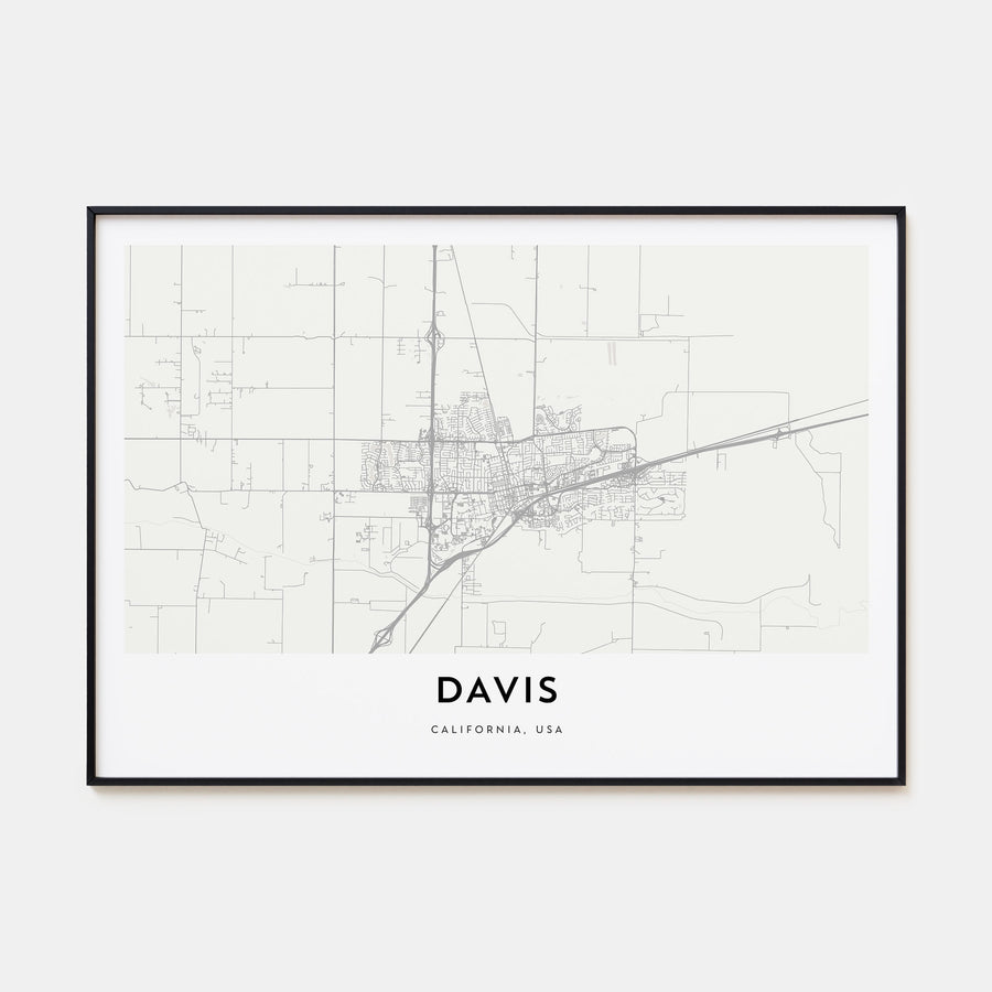 Davis Map Landscape Poster