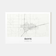 Davis Map Landscape Poster