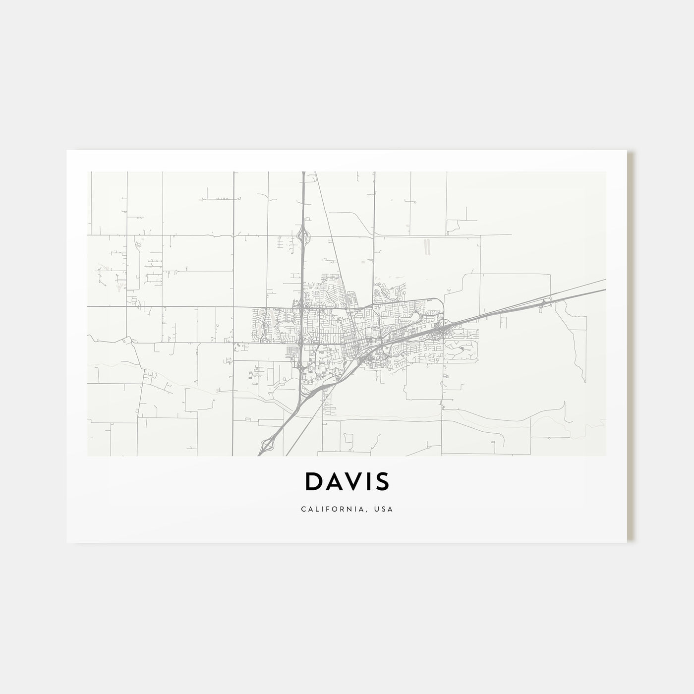 Davis Map Landscape Poster