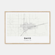 Davis Map Landscape Poster