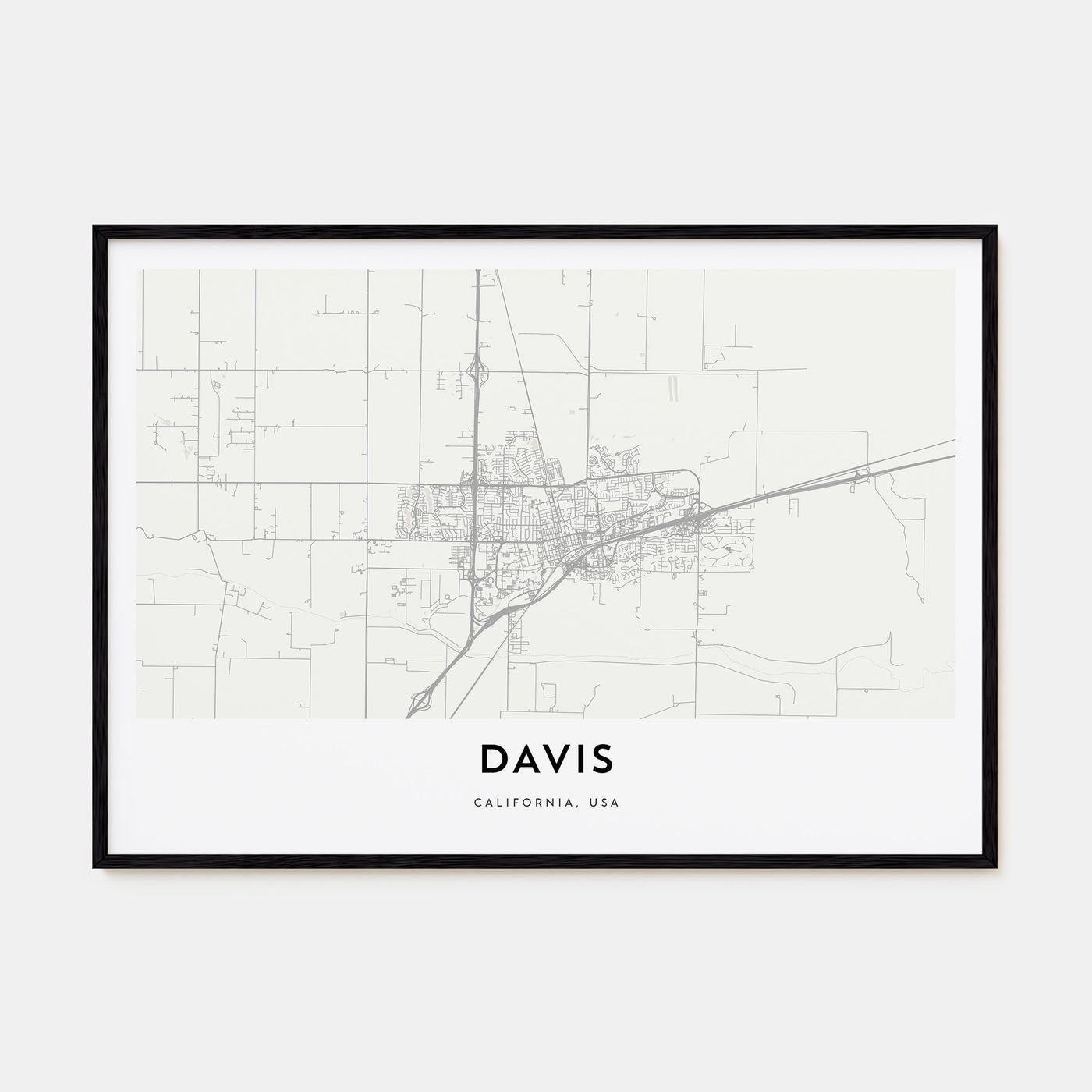 Davis Map Landscape Poster
