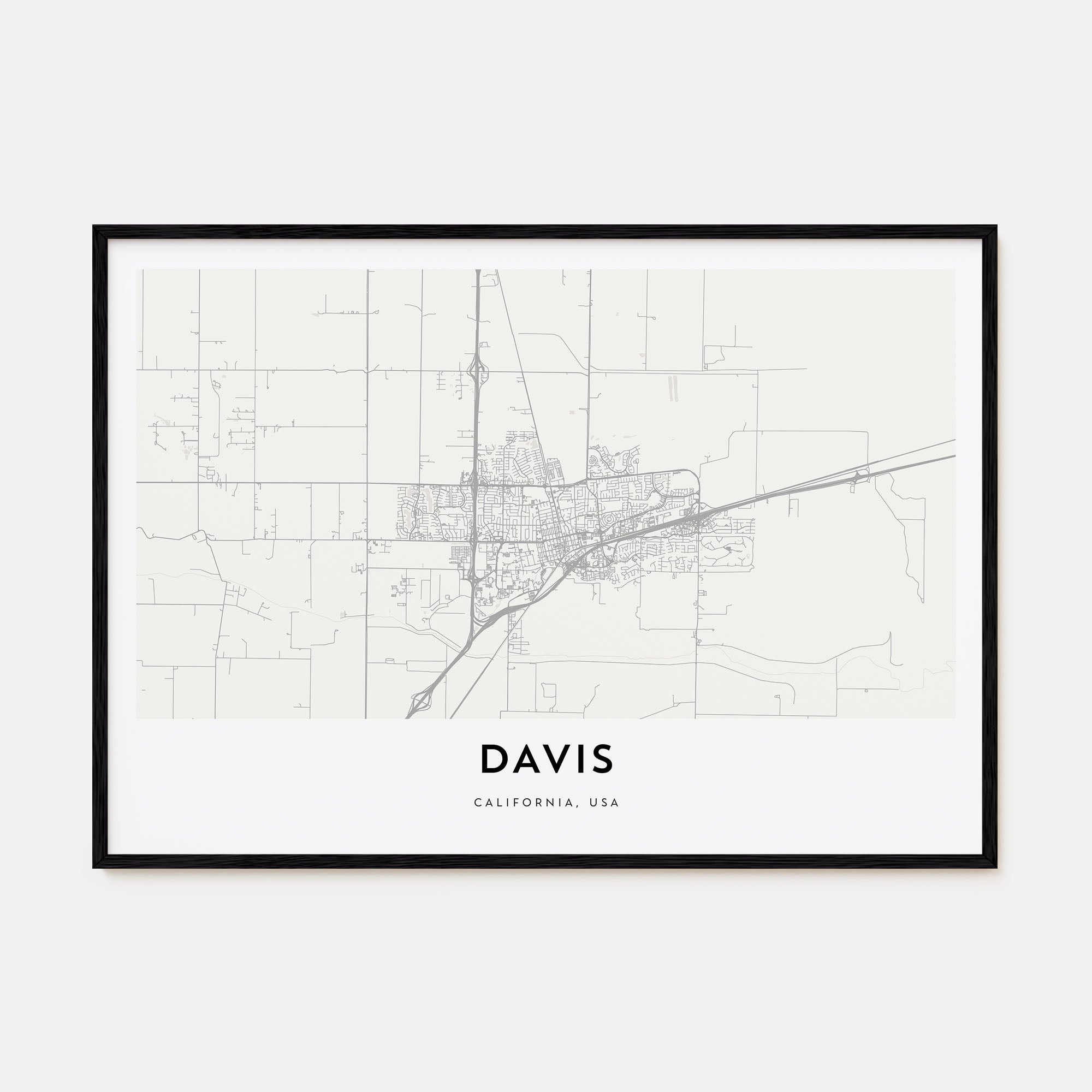 Davis Map Landscape Poster