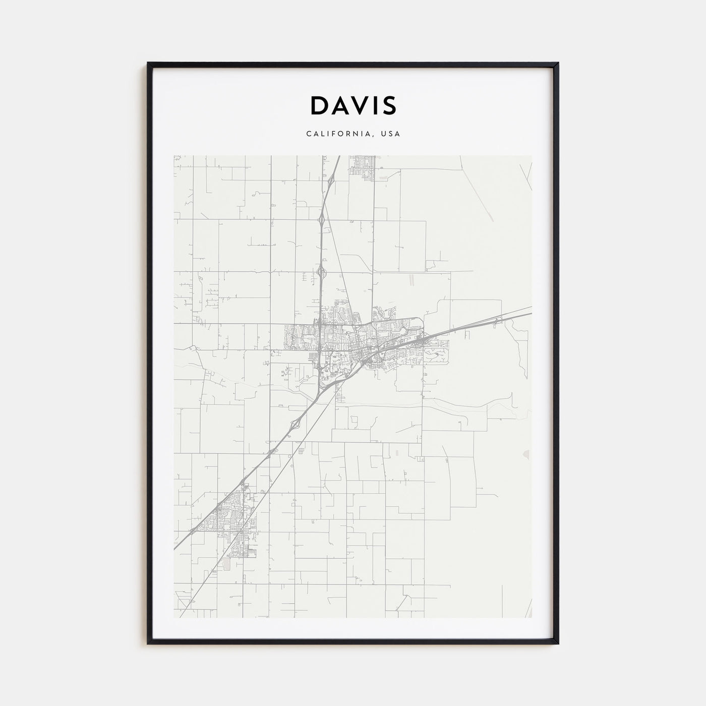 Davis Map Portrait Poster