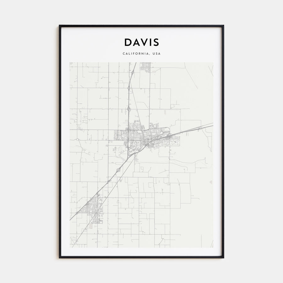 Davis Map Portrait Poster